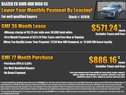 Sterling Gray Metallic 2026 Chevrolet Blazer EV SS