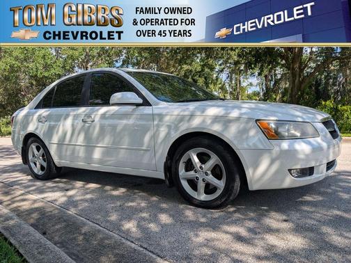 White 2007 Hyundai SONATA Limited