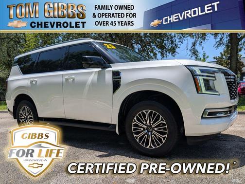 Aspen White Tricoat 2025 Nissan Armada SL 4WD
