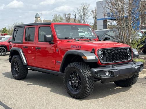 Firecracker Red Clearcoat 2025 Jeep Wrangler 4xe Willys SUV