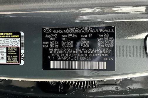 Ecotronic Gray 2026 Hyundai SANTA FE Limited