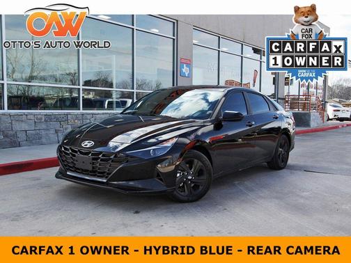 Onyx Black 2023 Hyundai ELANTRA HEV Blue Sedan