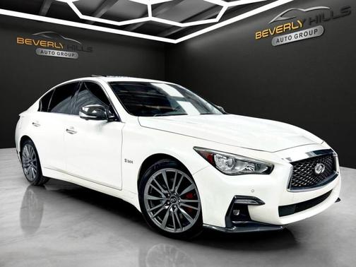 Majestic White 2019 INFINITI Q50 3.0t Red Sport 400
