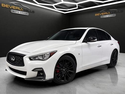 White 2018 INFINITI Q50 3.0t Red Sport 400