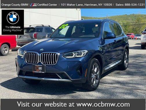 Blue Metallic 2022 BMW X3 xDrive30i