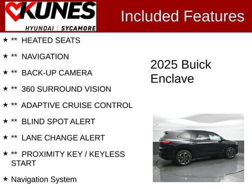Ebony Twilight Metallic 2025 Buick Enclave Sport Touring
