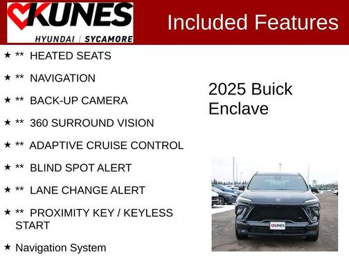 Ebony Twilight Metallic 2025 Buick Enclave Sport Touring