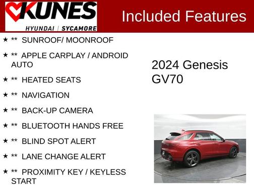 Red 2024 Genesis GV70 2.5T