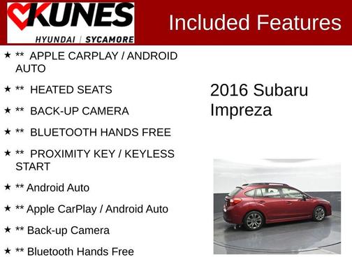 2016 Subaru Impreza 2.0i Sport Premium
