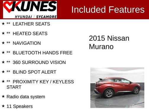 Cayenne Red 2015 Nissan Murano SL