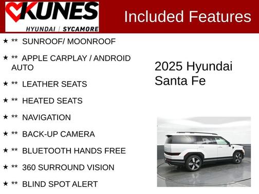 White 2025 Hyundai SANTA FE Limited