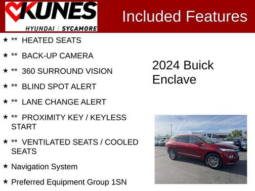 Cherry Red Tintcoat 2024 Buick Enclave Premium