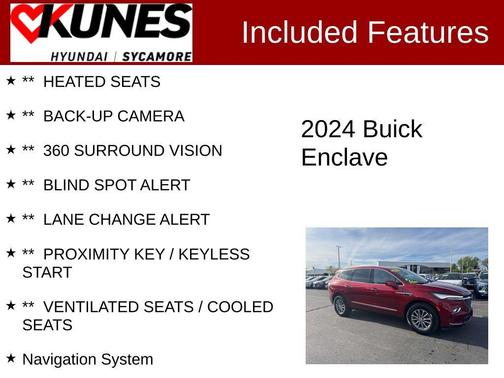 Cherry Red 2024 Buick Enclave Premium
