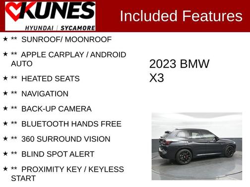 Dark Graphite Metallic 2023 BMW X3 M40i