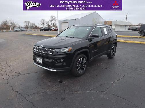 Diamond Black Crystal Pearlcoat 2022 Jeep Compass Limited