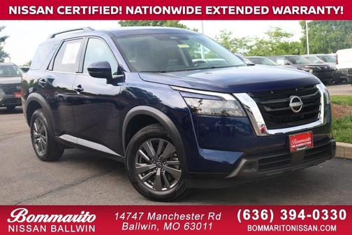 Deep Ocean Blue 2025 Nissan Pathfinder SV