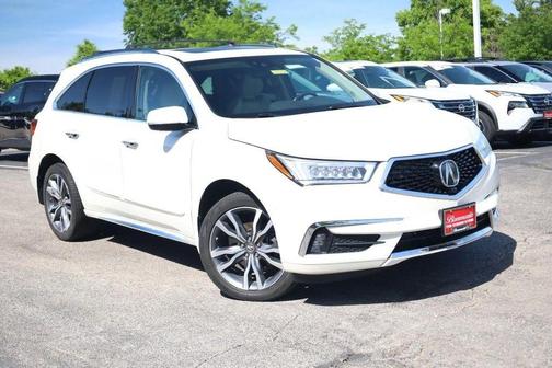 White Diamond Pearl 2019 Acura MDX 3.5L w/Advance Package