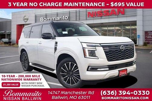 White / Black 2026 Nissan Armada Platinum Reserve