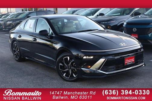 Black 2025 Hyundai SONATA SEL