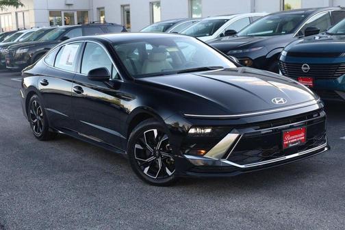 Black 2025 Hyundai SONATA SEL