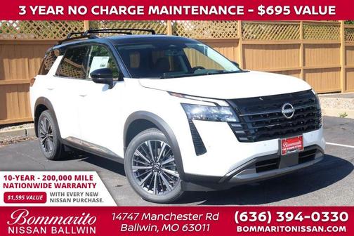 White / Black 2026 Nissan Pathfinder Platinum