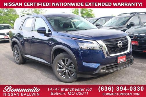 Deep Ocean Blue 2025 Nissan Pathfinder SV