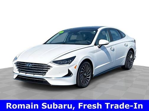 White 2023 Hyundai SONATA Hybrid Limited