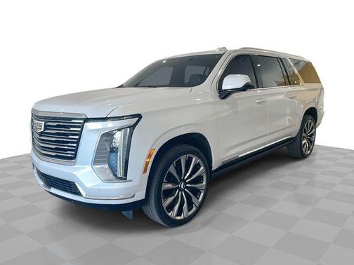 Crystal White Tri-Coat 2025 Cadillac Escalade ESV Premium Luxury Platinum