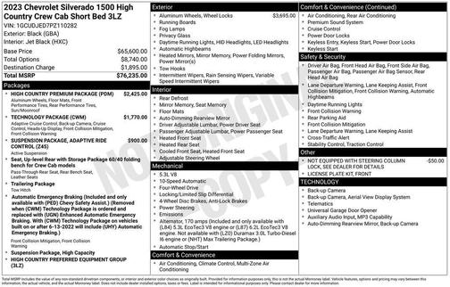 2023 Chevrolet Silverado 1500 High Country