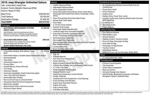 2018 Jeep Wrangler Unlimited Sahara