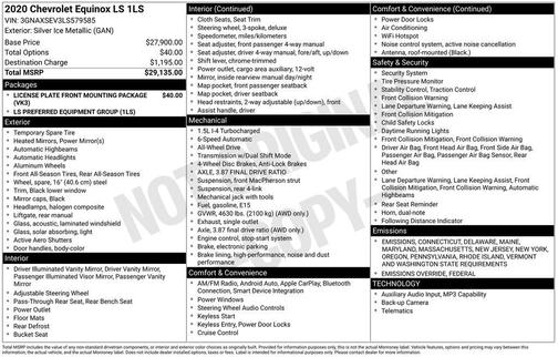 2020 Chevrolet Equinox LS