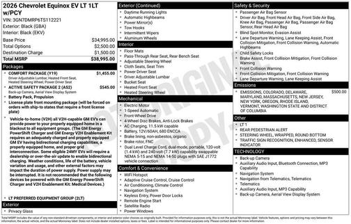 2026 Chevrolet Equinox EV LT