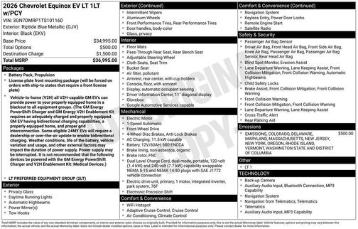 2026 Chevrolet Equinox EV LT