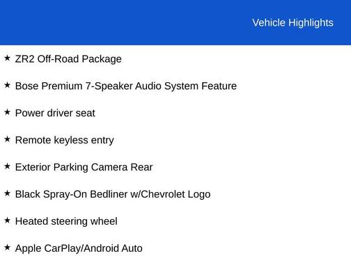 2022 Chevrolet Colorado ZR2