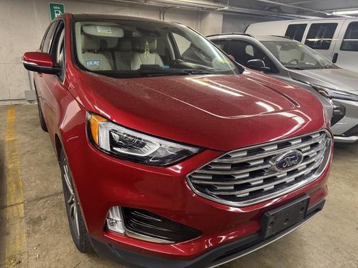 Rapid Red Metallic Tinted Clearcoat 2021 Ford Edge Titanium