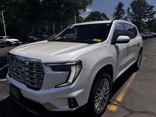 White Frost Tricoat 2025 GMC Acadia Denali