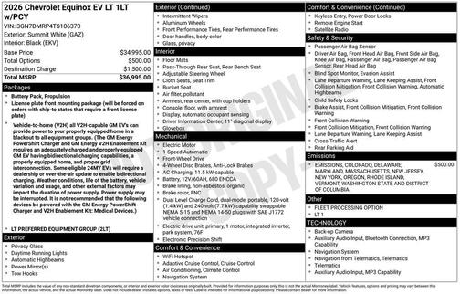 2026 Chevrolet Equinox EV LT