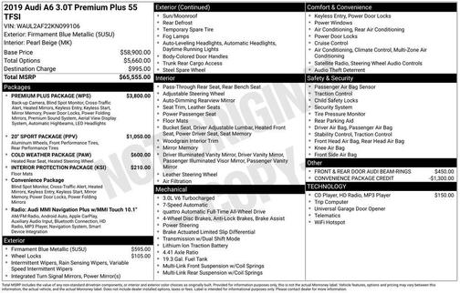 2019 Audi A6 55 Premium Plus