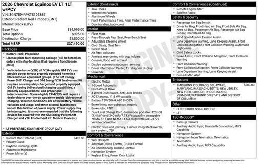 2026 Chevrolet Equinox EV LT