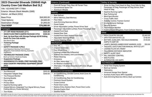 2023 Chevrolet Silverado 2500 High Country