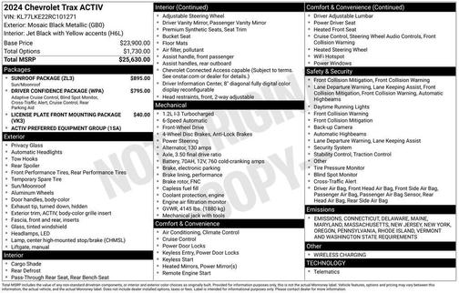 2024 Chevrolet Trax FWD ACTIV