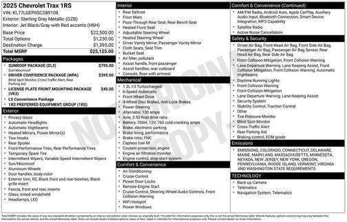 2025 Chevrolet Trax FWD 1RS