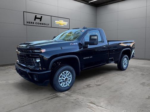 Black 2026 Chevrolet Silverado 2500 Regular Cab, Long Bed, WT, 4WD