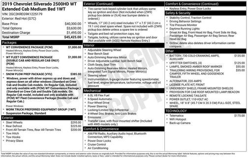 2019 Chevrolet Silverado 2500 WT