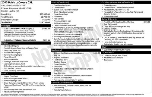 Cashmere Metallic 2005 Buick LaCrosse CXL