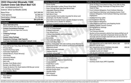2022 Chevrolet Silverado 1500 Custom