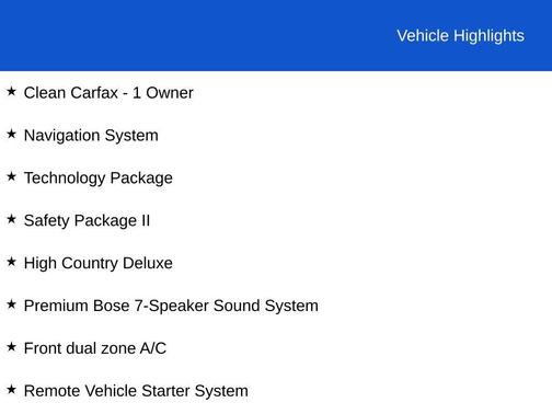 2022 Chevrolet Silverado 1500 High Country