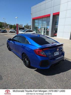 Aegean Blue Metallic 2018 Honda Civic Si