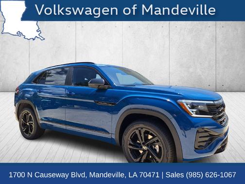 Mountain  Lake Blue 2025 Volkswagen Atlas Cross Sport 2.0T SEL R-Line Black