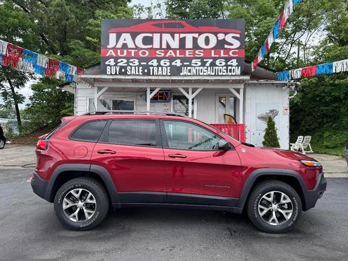 Red 2017 Jeep Cherokee Trailhawk